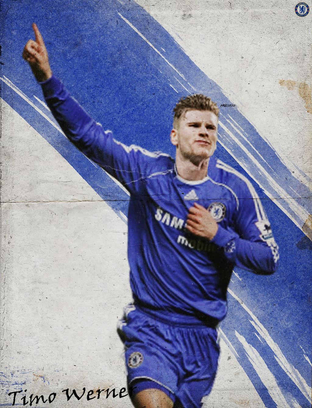 Timo Werner Chelsea Retro Poster Wallpaper By Demonp1desings On