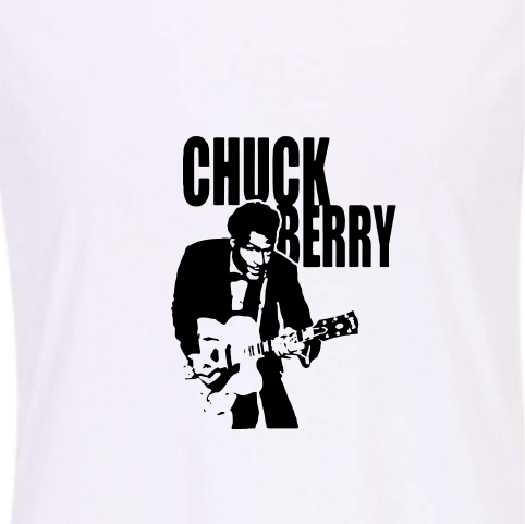 Camiseta Feminina Banda Rock Chuck Berry Branca