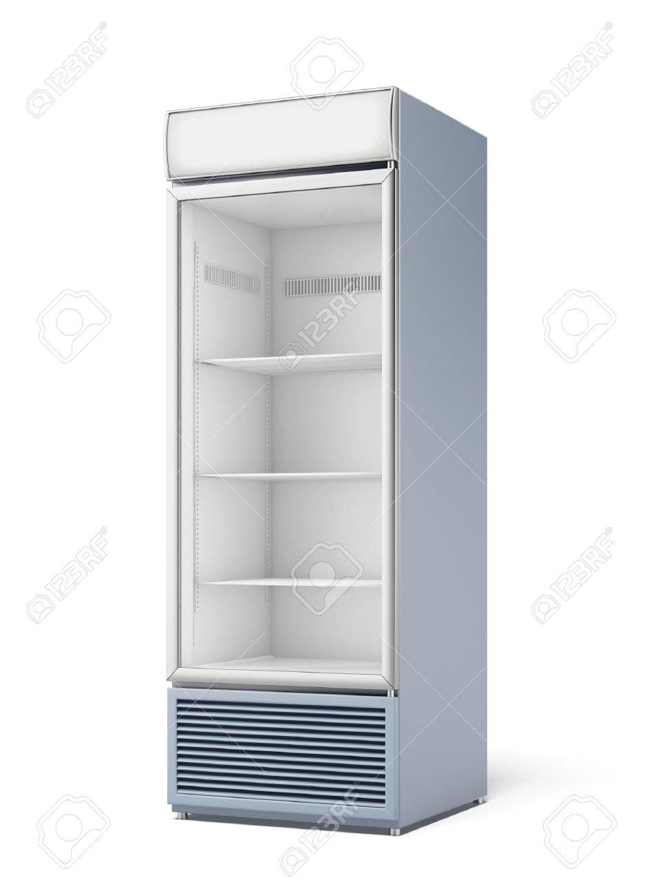 Drink Display Fridge Isolated On A White Background 3d Render
