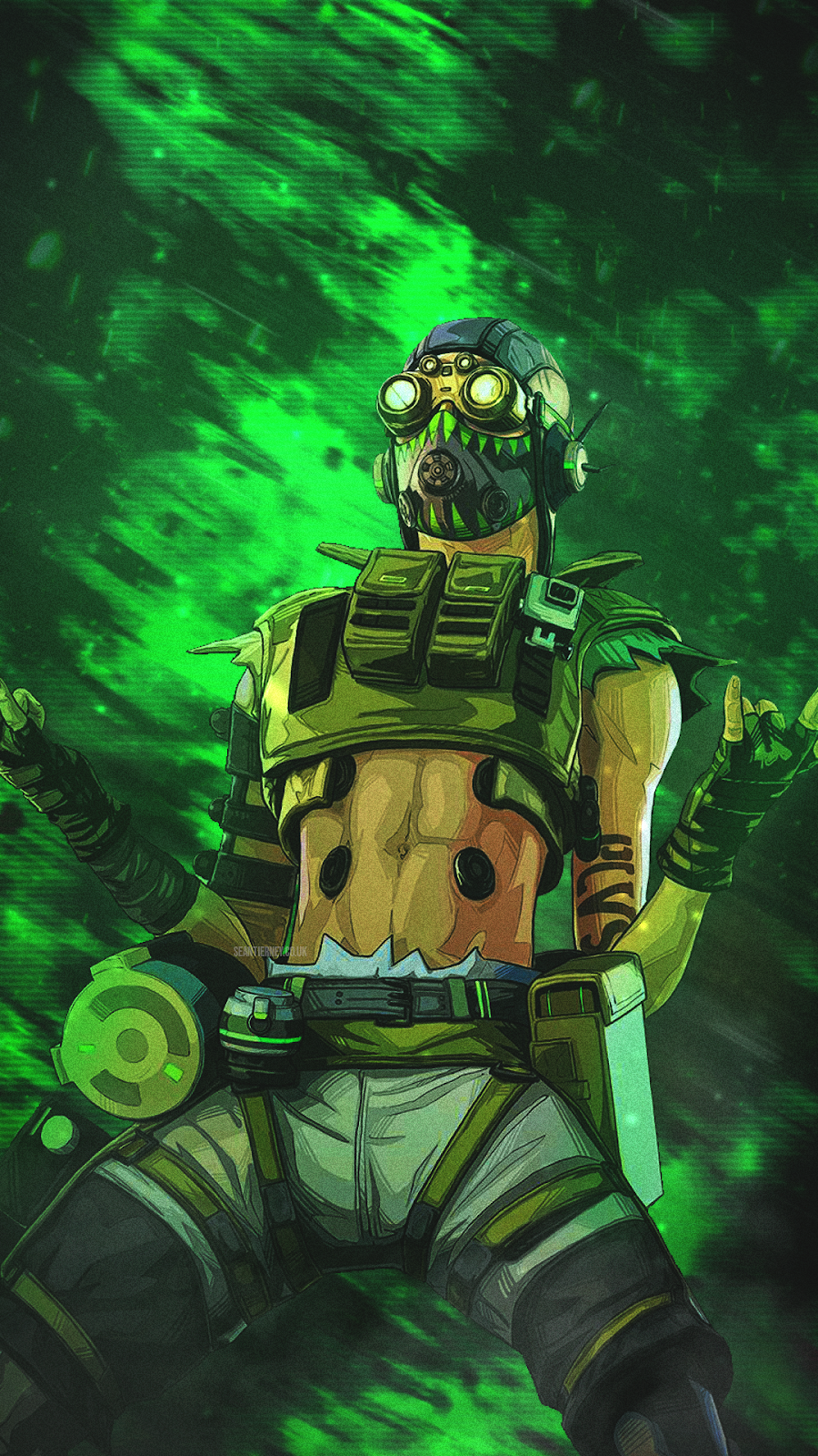 Octane Apex Legends In Green Hd Wallpaper