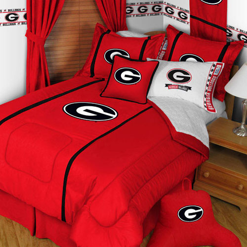Georgia Bulldogs Queen Forter Pillow Shams Mvp Bed Set