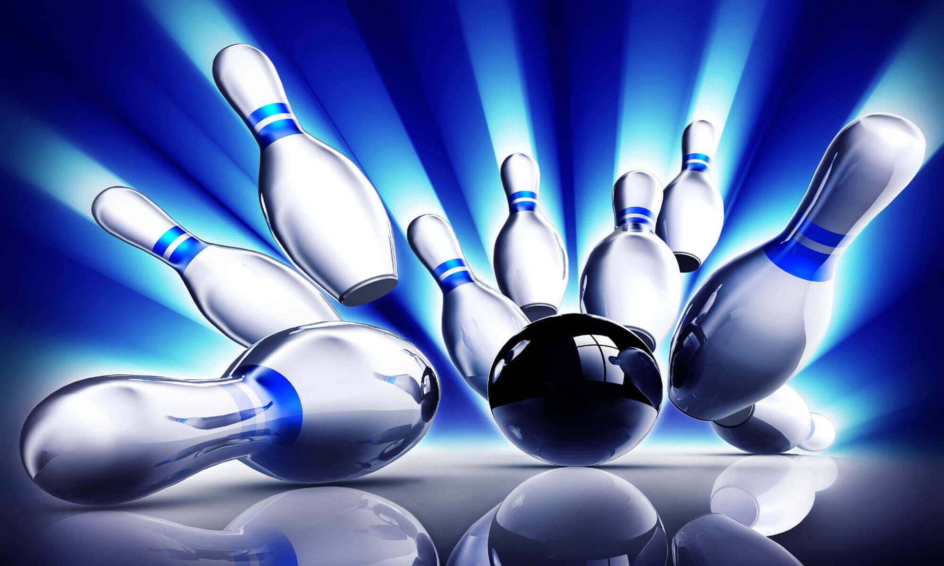 Ladda Ner Animeradbowling Strike Wallpaper
