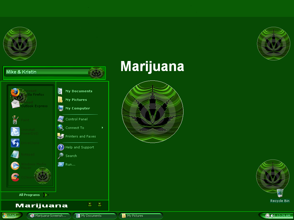 Desktop Themes Marijuana Xp Windows