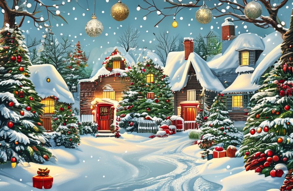 Old Fashioned Christmas Wallpaper