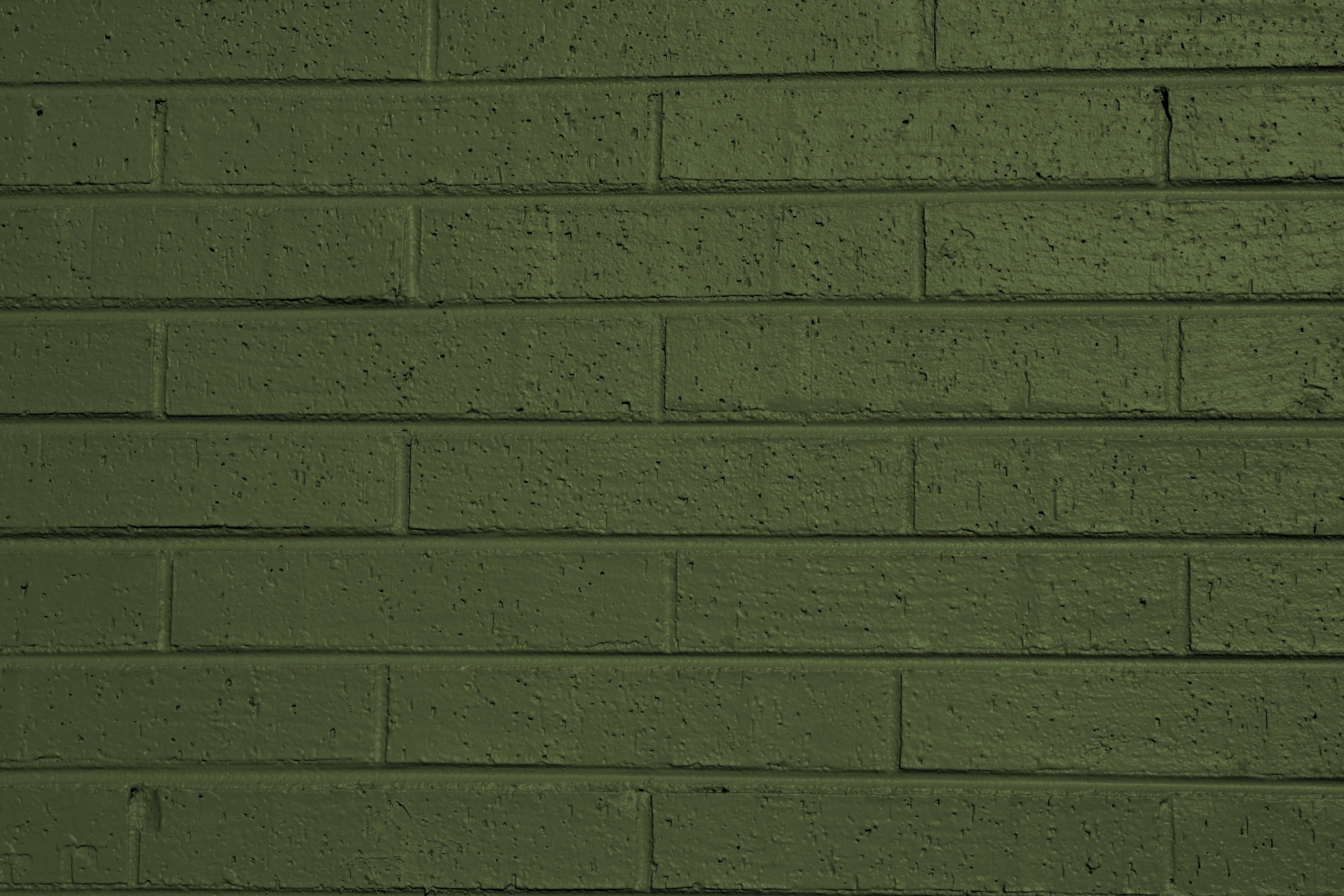 Olive Green Painted Brick Wall Texture High Resolution Photo