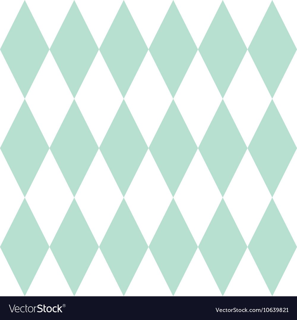 Tile pattern or mint green and white wallpaper Vector Image