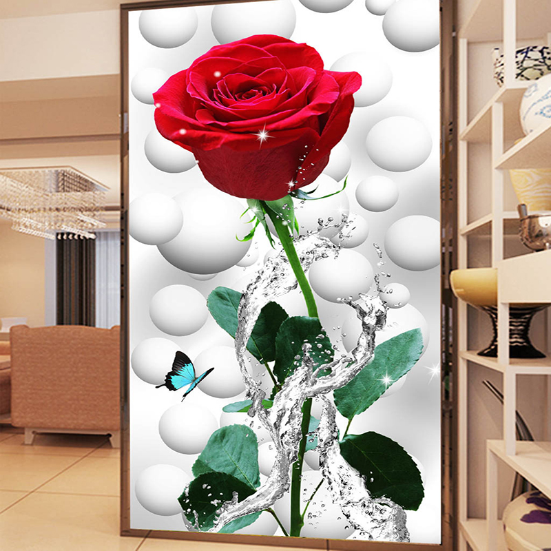 Custom Photo Mural Wallpaper Modern Fashion 3d Butterfly Rose