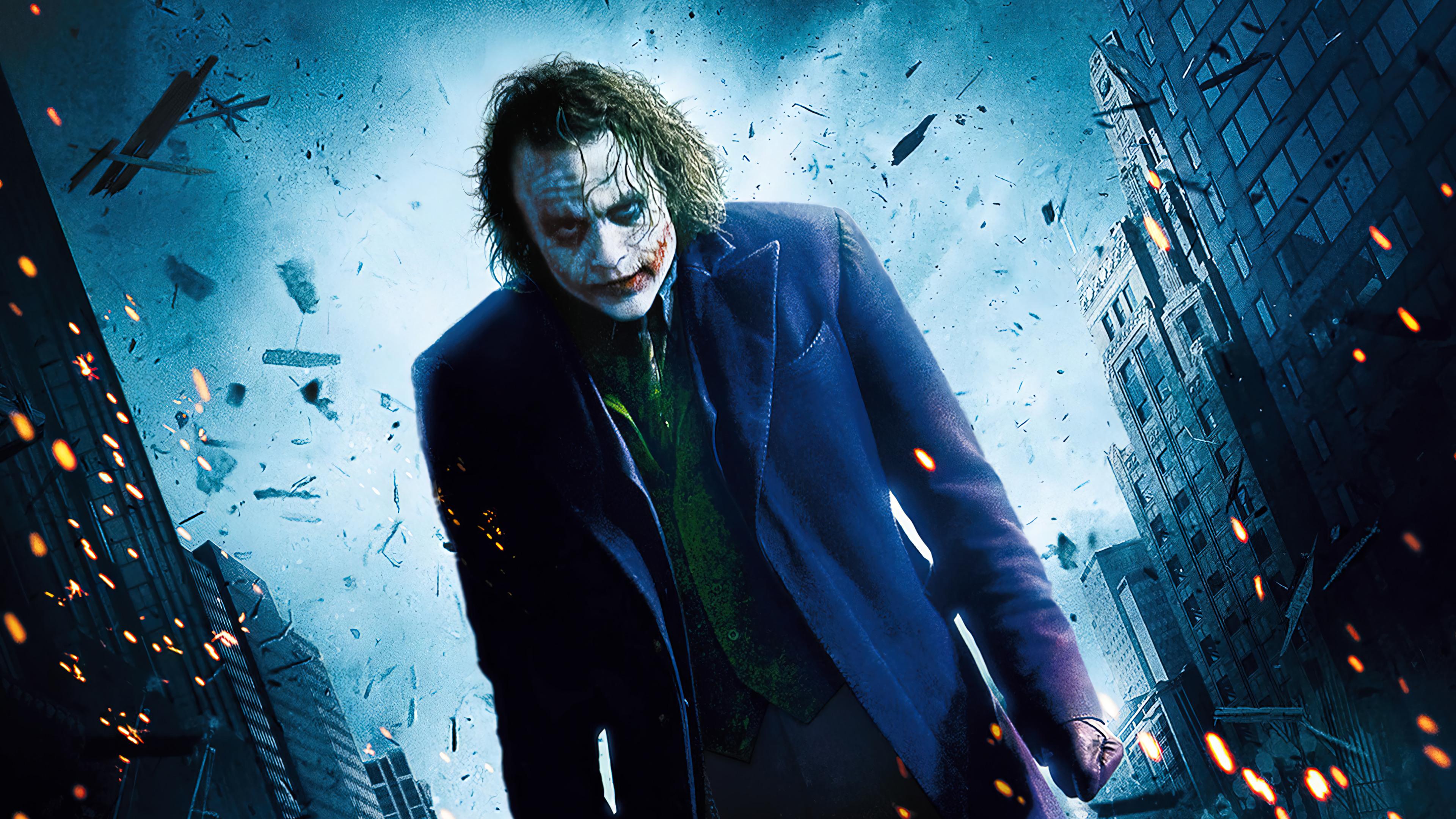 Joker Heath Ledger The Dark Knight 4k Wallpaper iPhone HD Phone 4010h
