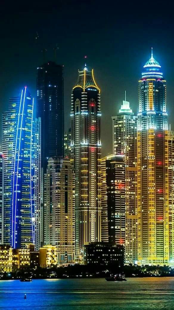 Davinder Singh On Night Dubai Hotel Skyscraper