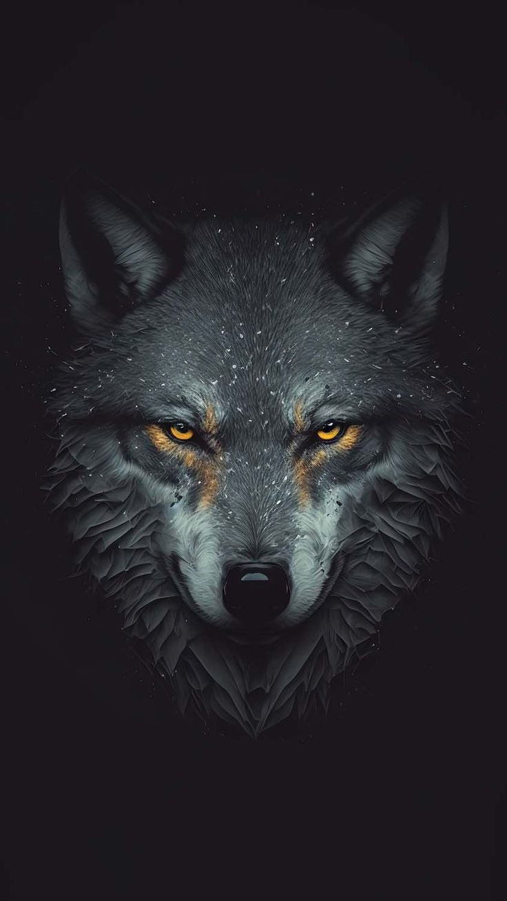 Wolf Digital Artwork iPhone Wallpaper HD