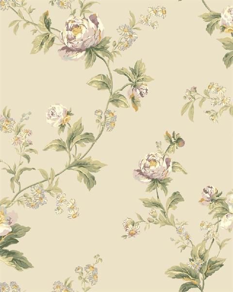 Wallpaper Classics Taupe Totalwallcovering Waverly