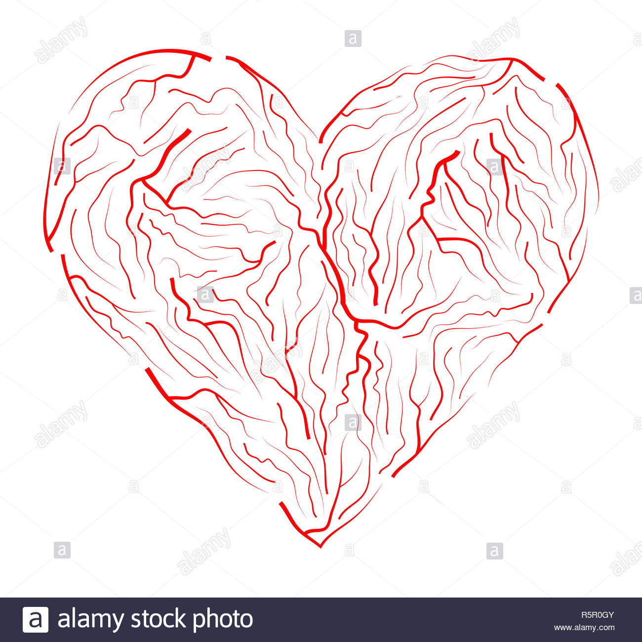 Vein Heart Vector Symbol Icon Design Beautiful Illustration