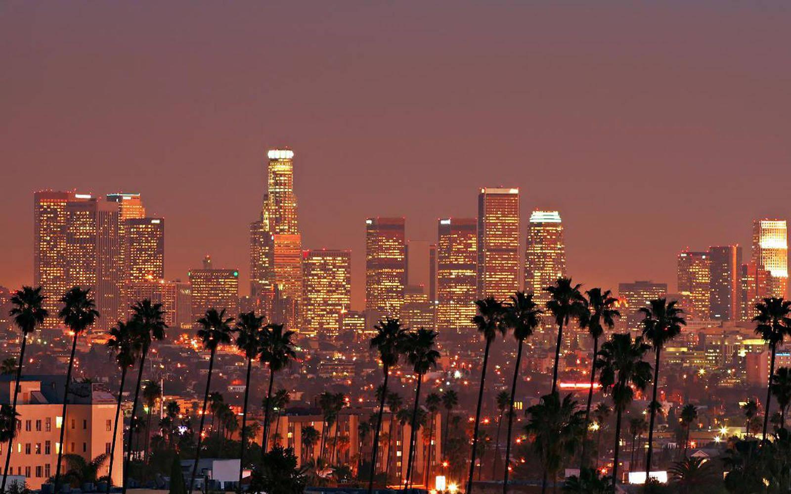 Downtown Los Angeles Skyline Desktop Wallpaper