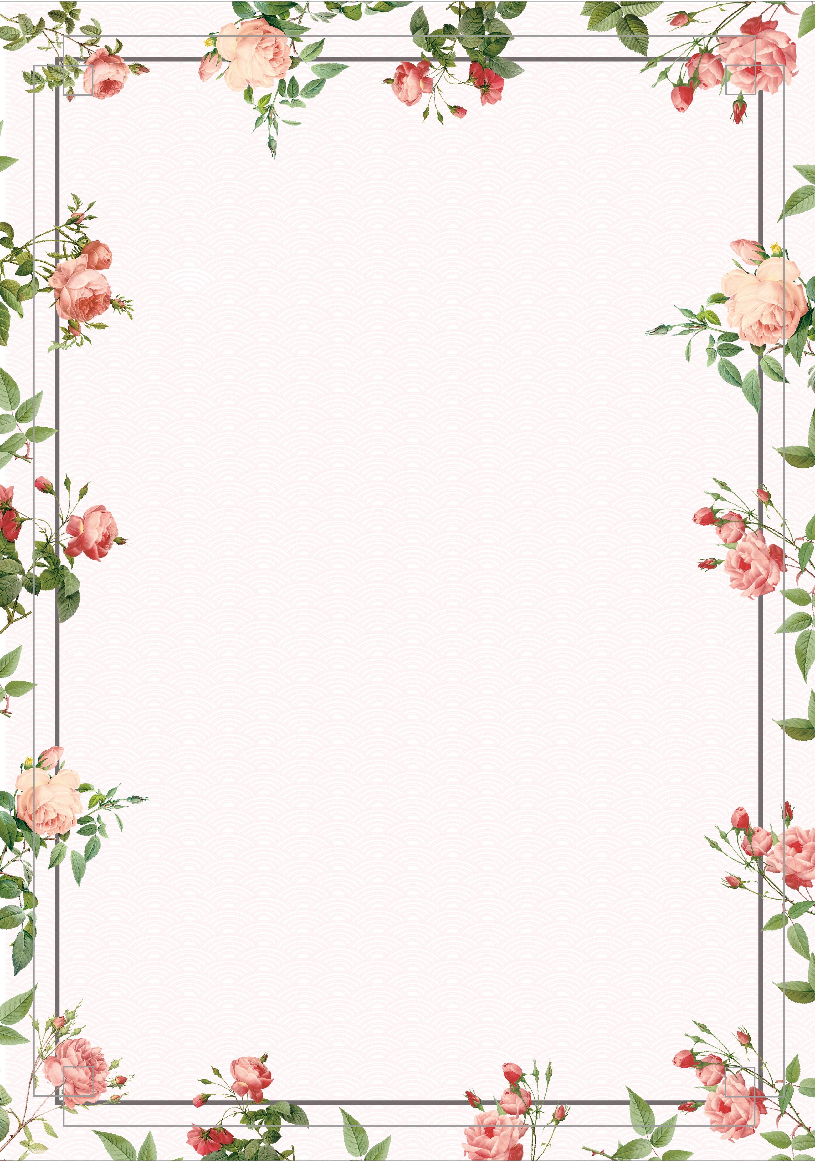 Free download Vintage Posters Flowers Border Background in 2019 Flower picture [3101x4418] for