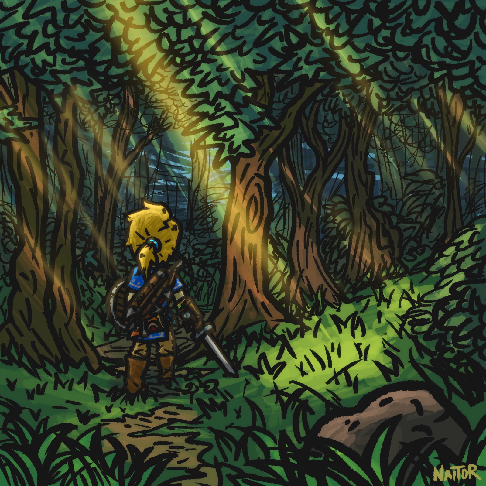 Botw I Wanted To Practice Drawing Background And Since M