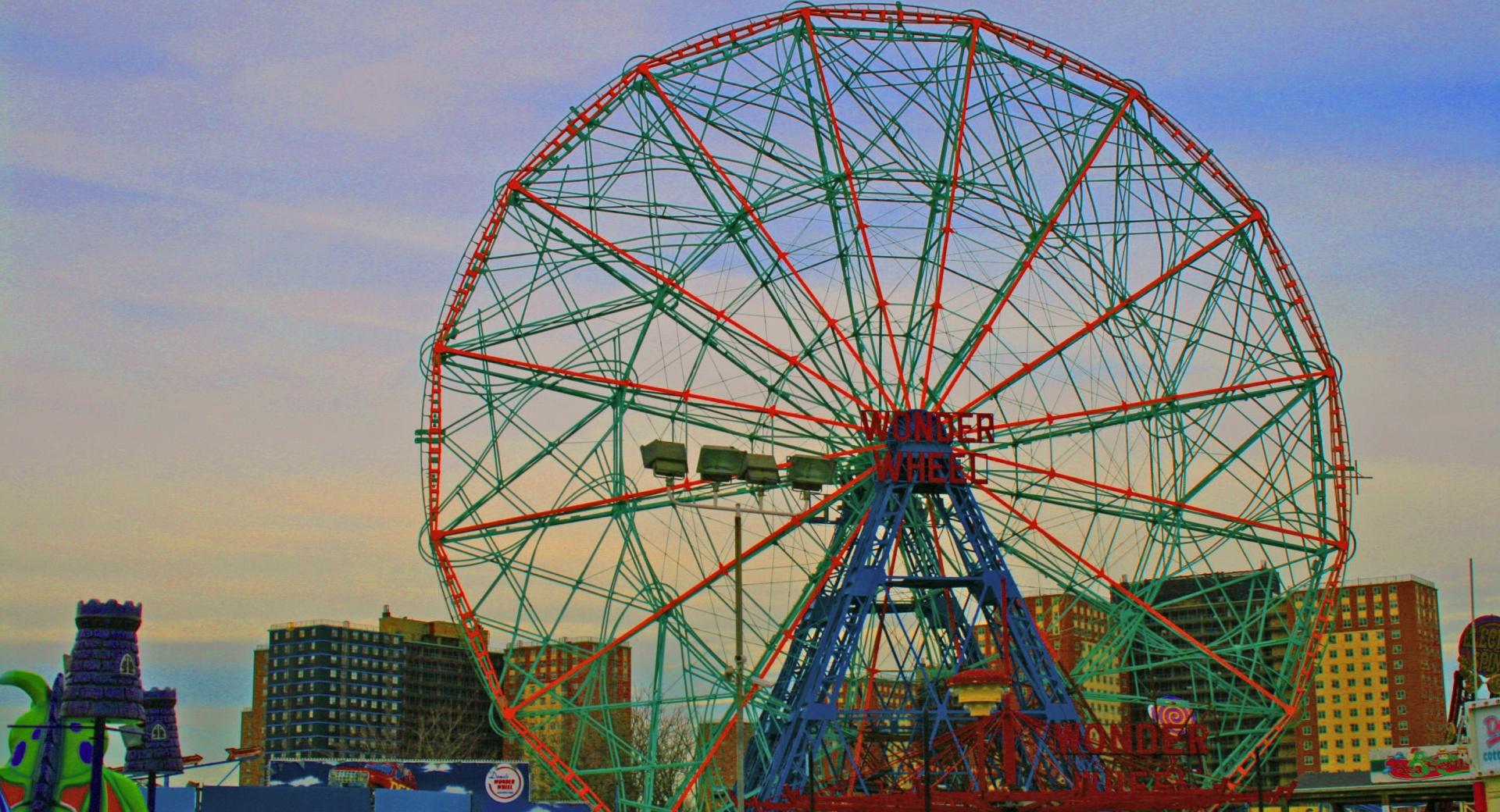 Coney Island Ferris Wheel X iPad Wallpaper