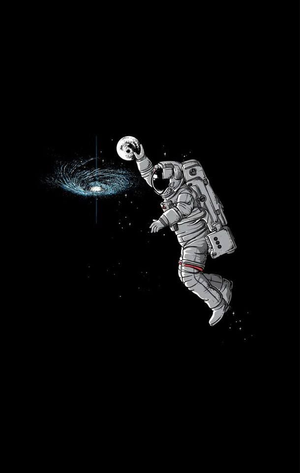 Astronaut Score A Black Hole Wallpaper Funny iPhone