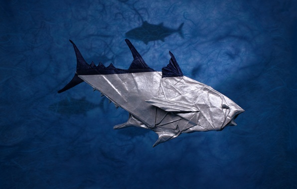 Wallpaper Fish Tuna Origami Paper Image For Desktop