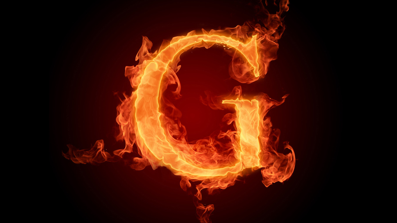 Flaming Letter G Wallpaper