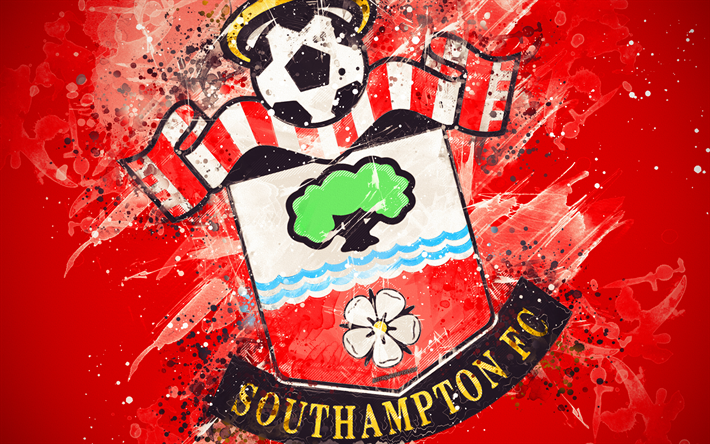 Wallpaper Southampton Fc 4k Paint Art Logo Creative