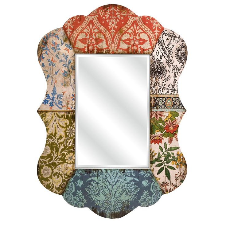 Vintage Wallpaper Mirror This Shapely Has A Boho Chic Patchwork