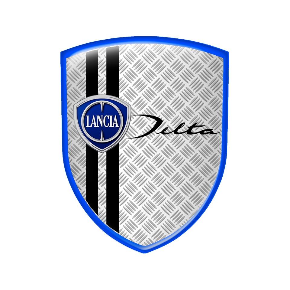 Lancia Shield Emblem Silicone Steel Delta Edition Domed Emblems
