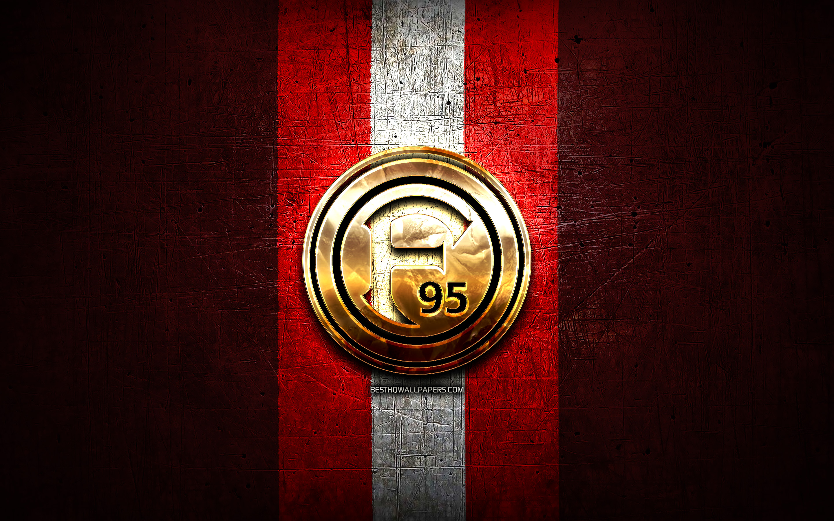 Wallpaper Fortuna Dusseldorf Golden Logo Bundesliga