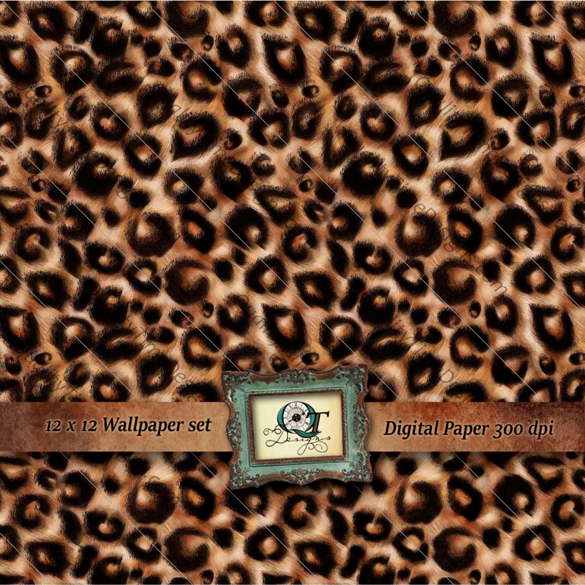 Single Animal Print 006 Leopard Print BOHO Cheetah Digital
