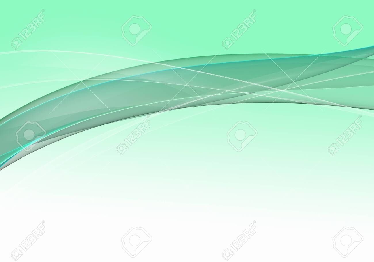 Abstract Background Waves White Green And Mint