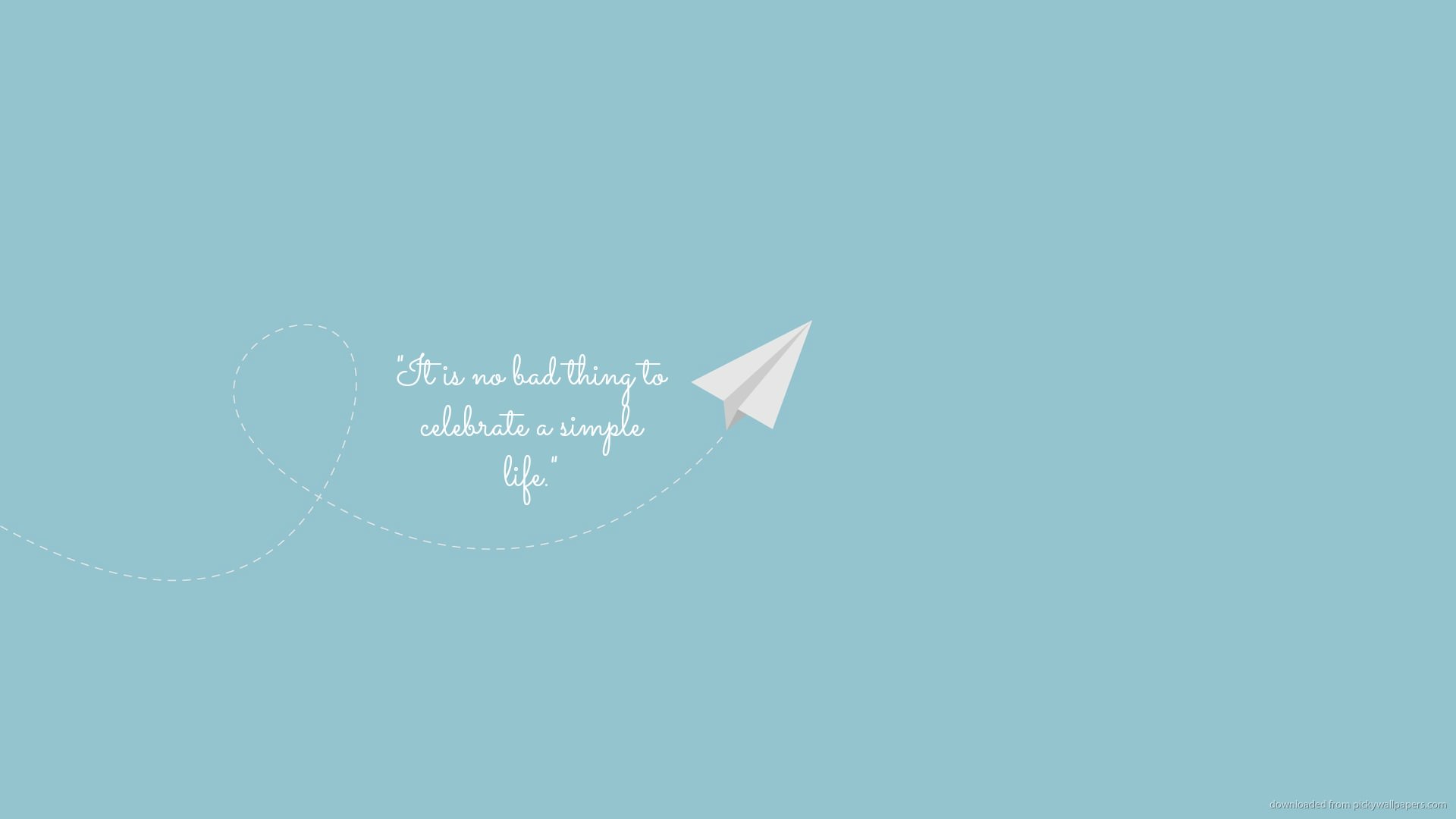 A light blue background with a paper airplane and the motivational quote 