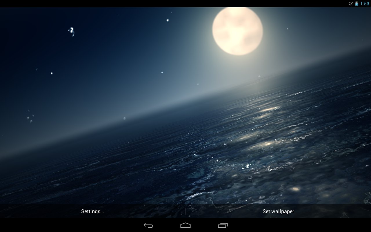 Ocean At Night Live Wallpaper Android Battery