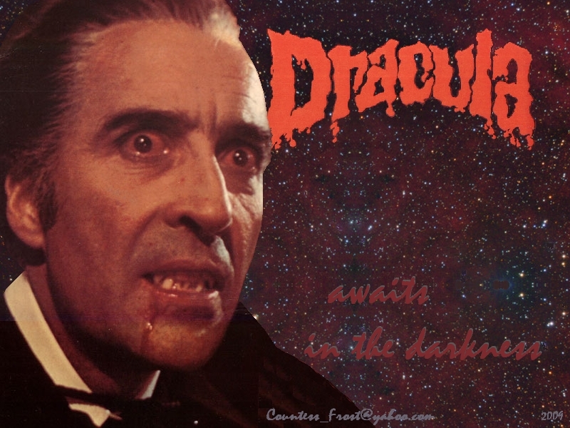 Dracula Awaits In The Darkness Vampires Wallpaper