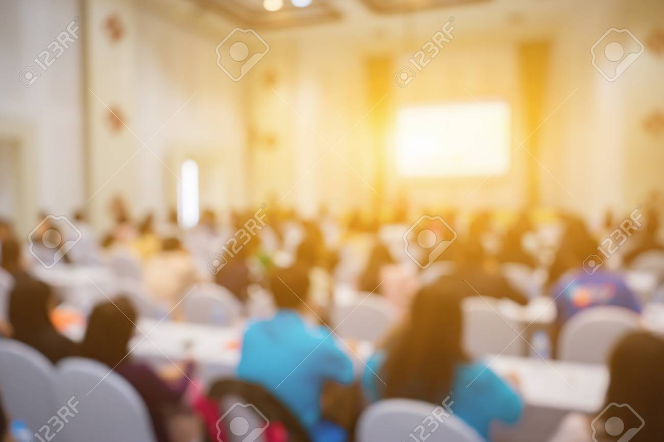 Blur Background Of Conference Room To Business Meeting Group