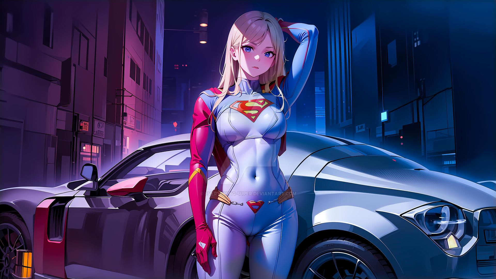 Supergirl I Am Speed Anime 4k Wallpaper by everything super on