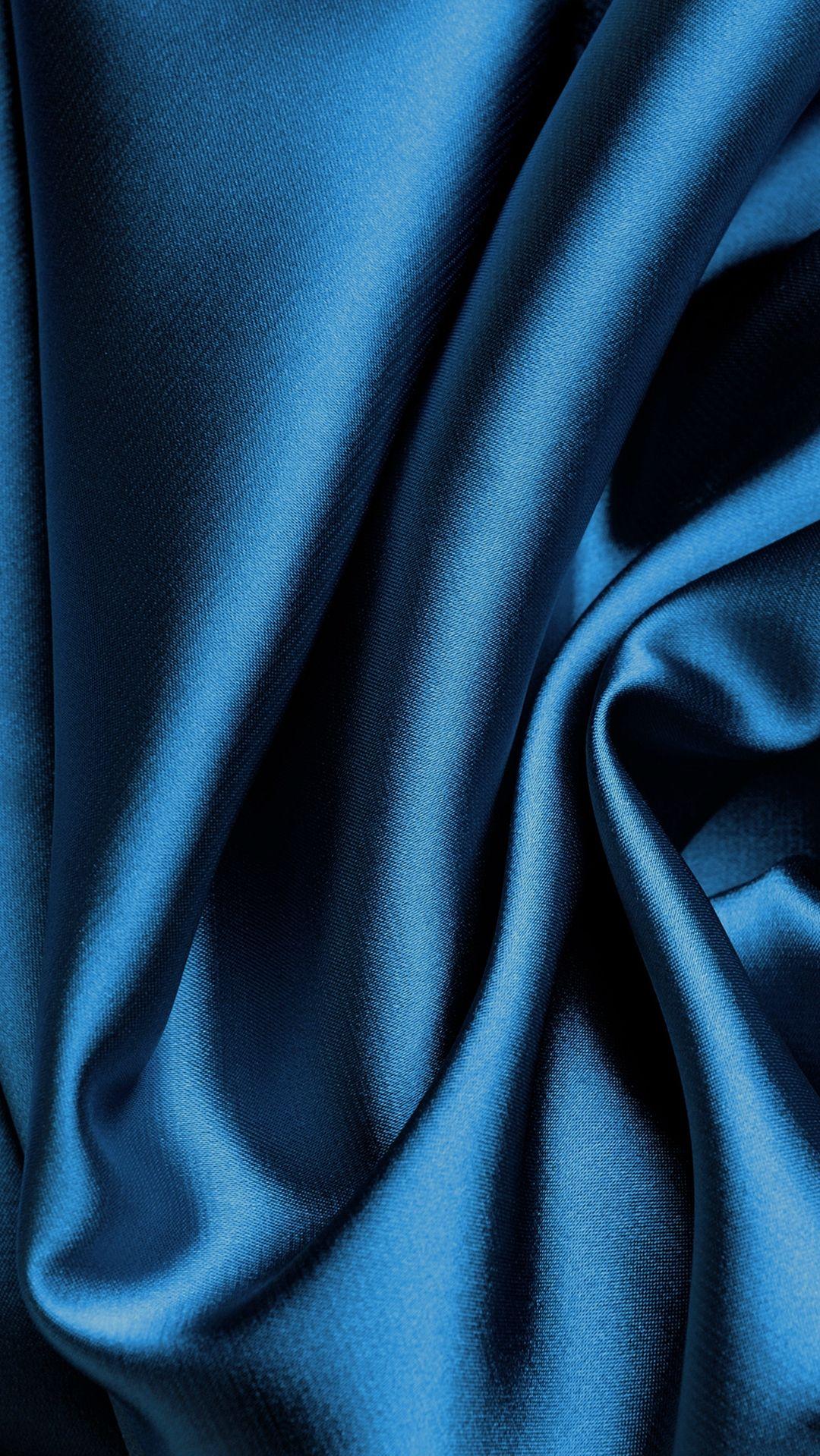 The Sublime Blue Silk Fabric Texture Wallpaper For iPhone