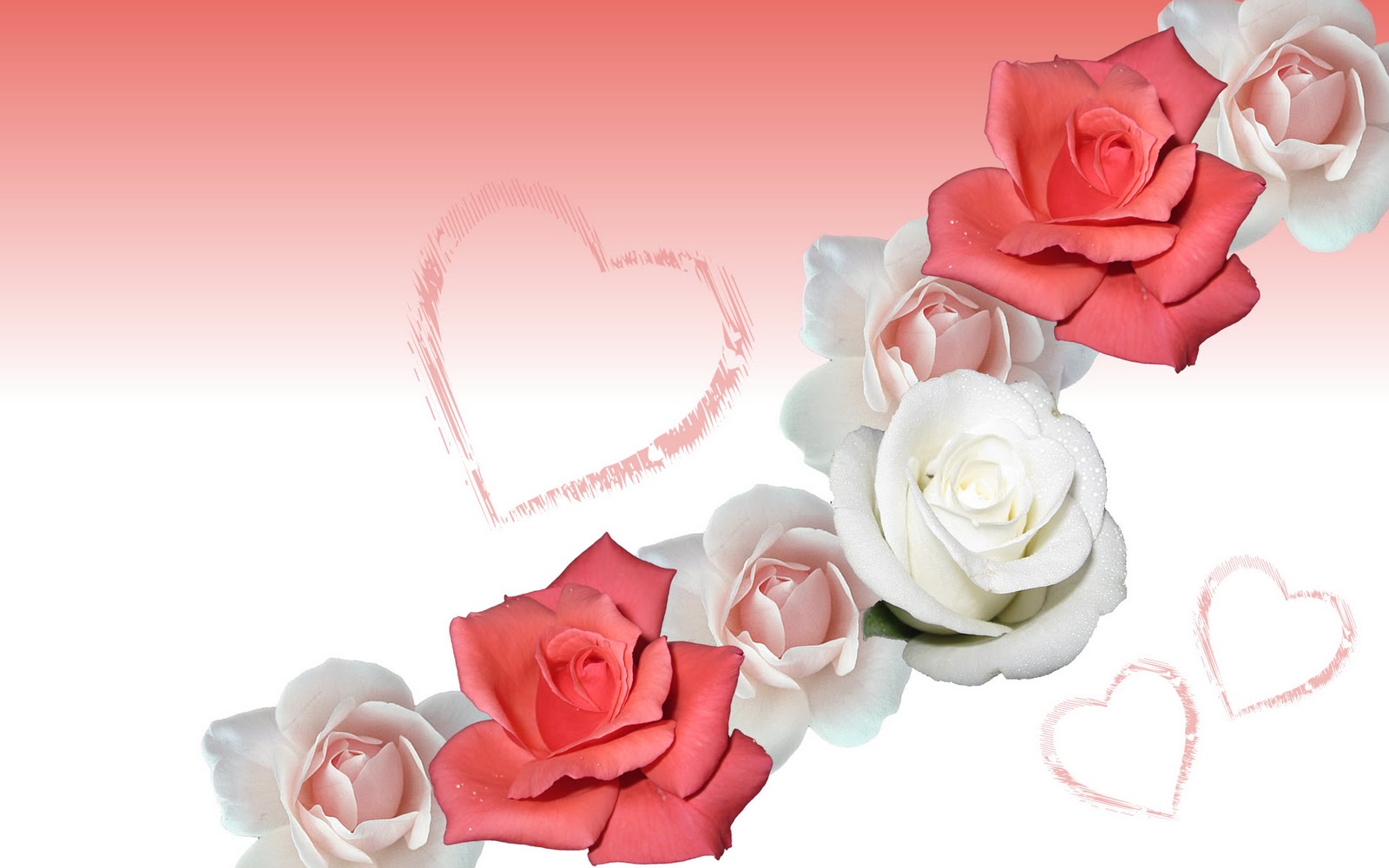 Roses Wallpaper Hearts And