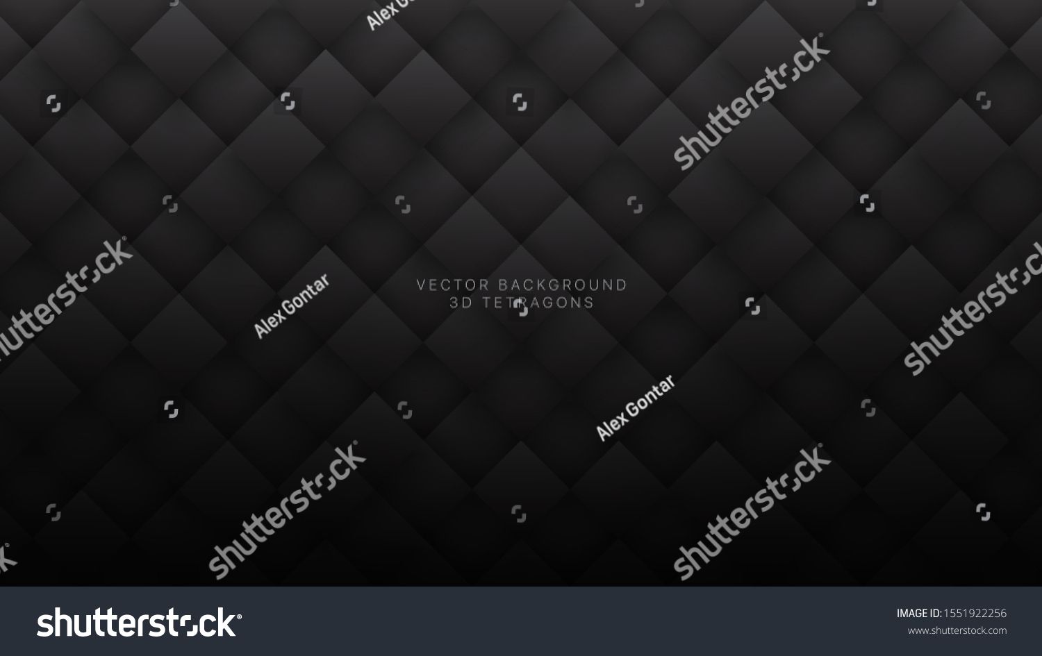 Black 3d Vector Rhombus Pattern Abstract Background Science