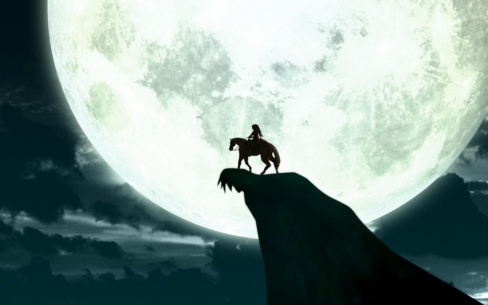 Link Epona Moon Light Night Sky The Legend Of Zelda Horse Wallpaper