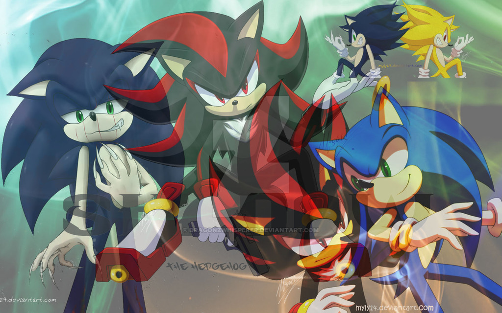 Sonic and Shadow Wallpaper by DragonzWhisperer on