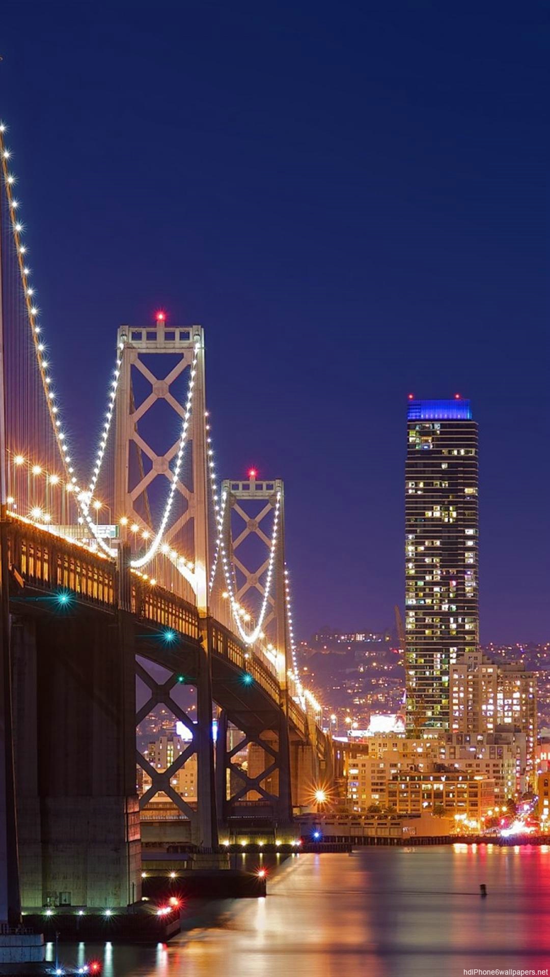 Travel Bridge Night San Francisco iPhone