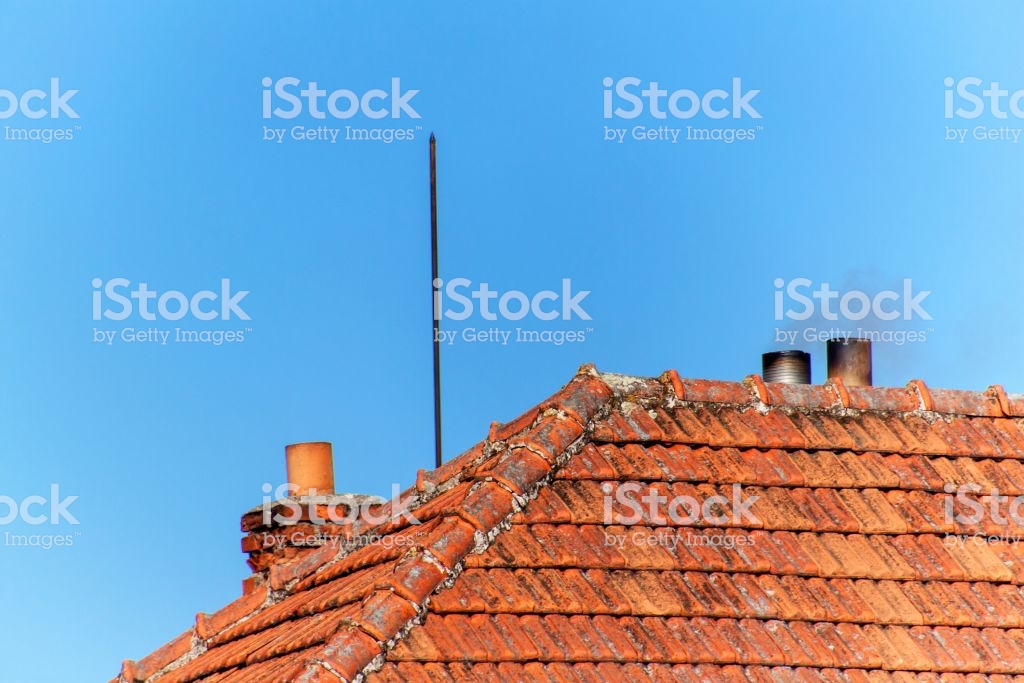 Old Brick Chimney With Sky In The Background Ecofriendly