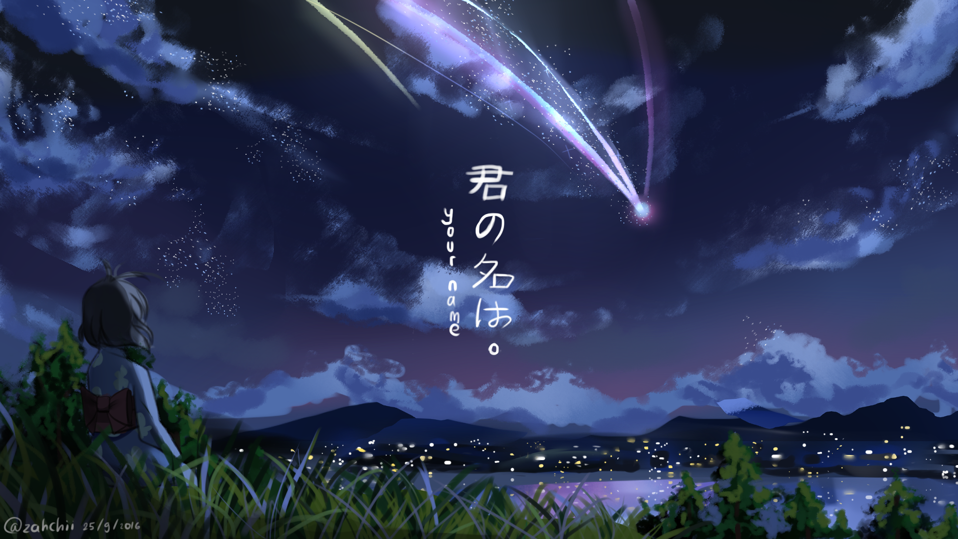 Free Download Makoto Shinkai Kimi No Na Wa Wallpaper Full Hd