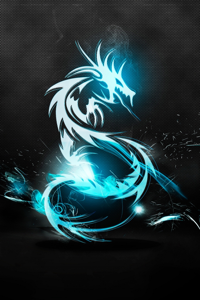 Dragon Neon Wallpaper iPhone4 For