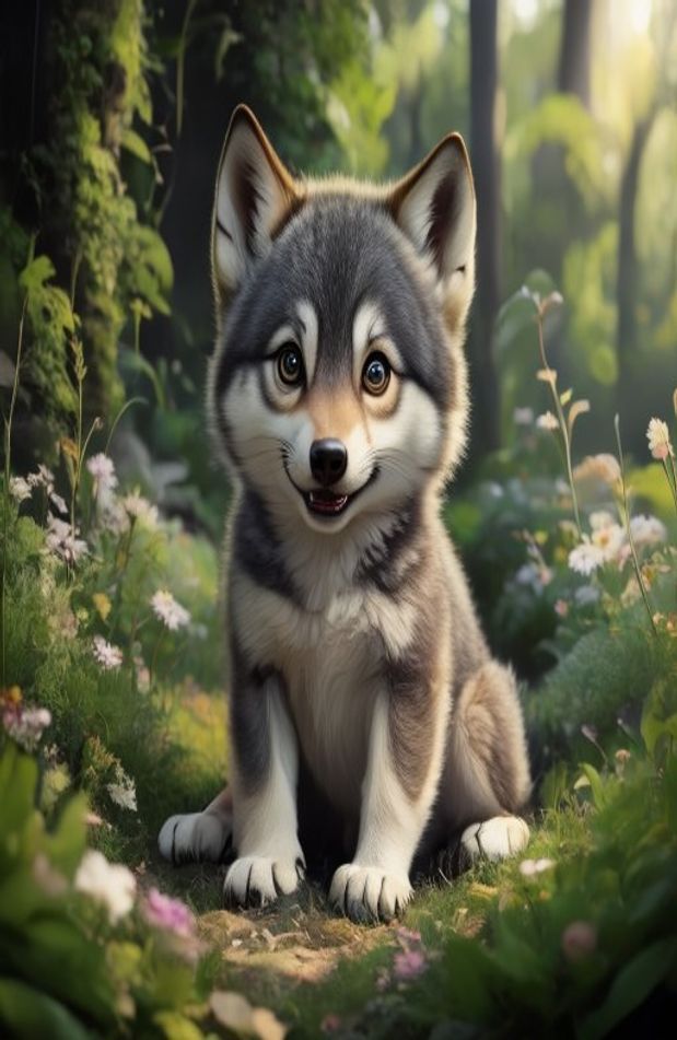 Baby Wolf Wallpaper
