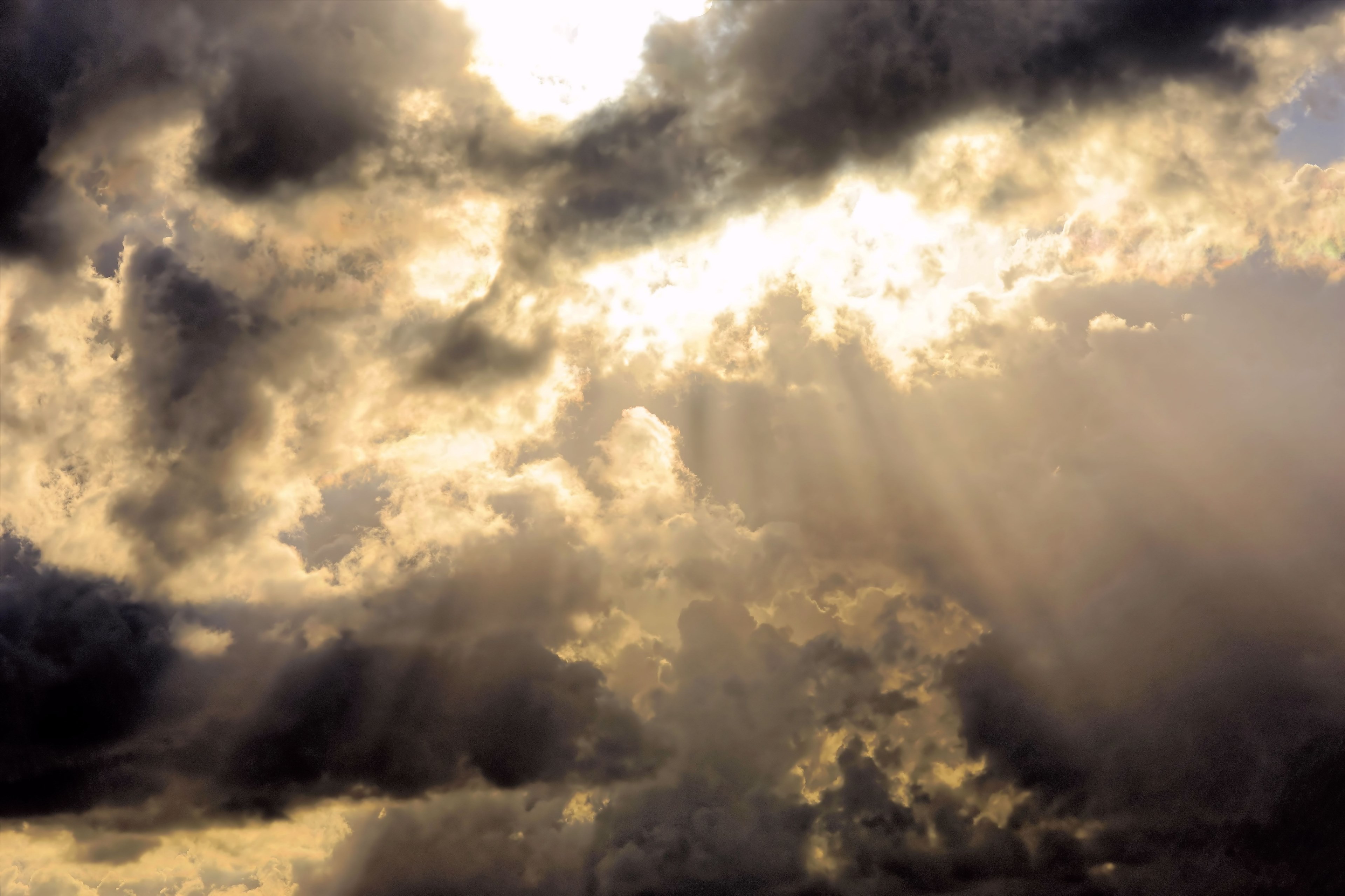 Sky Clouds Dark Covered Form Wallpaper
