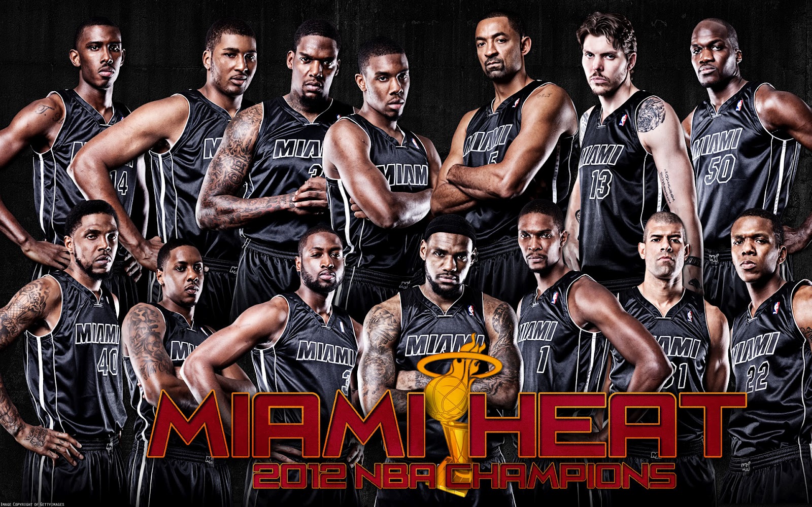 Widescreen Wallpaper Of Miami Heat Championship Roster There S A