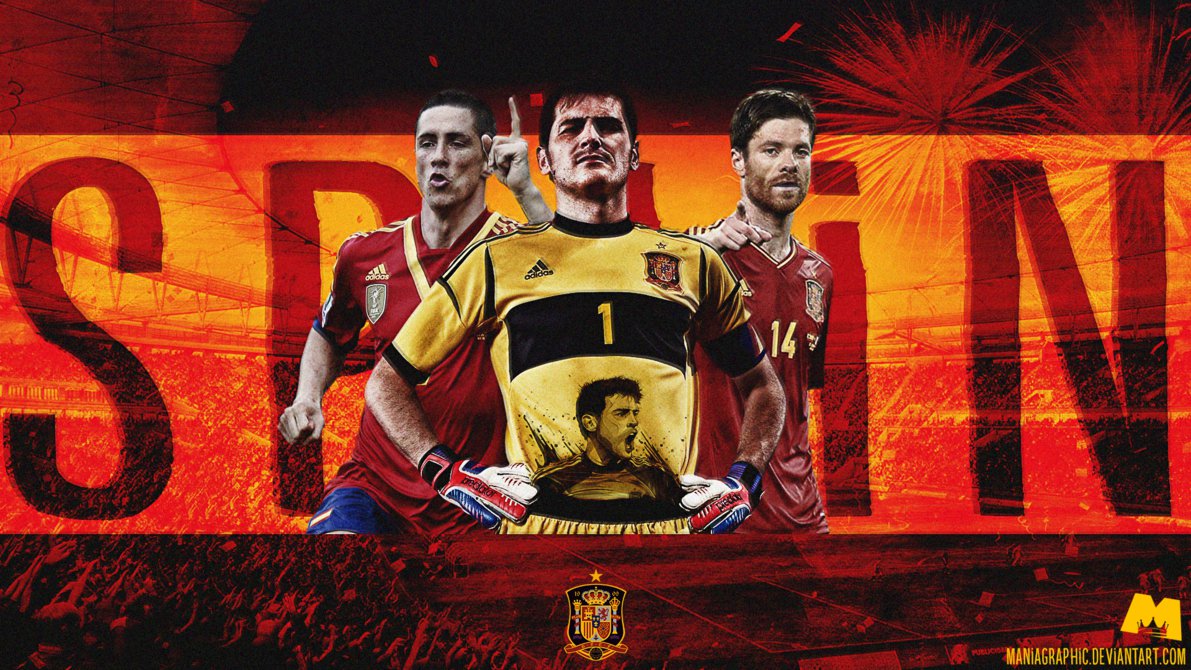Spain Football Team Wallpaper by ManiaGraphic