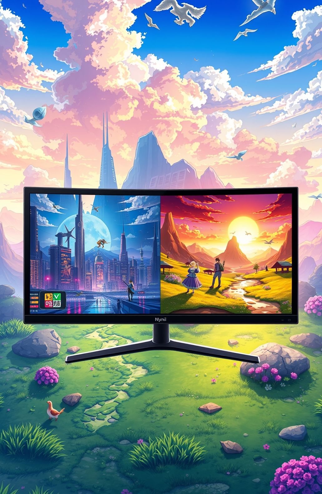 Anime Dual Monitor Wallpaper