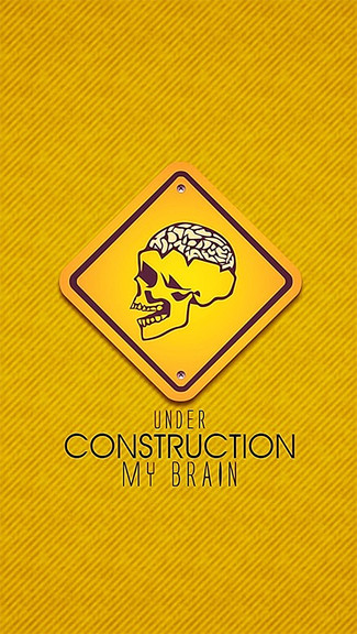 Brain Under Construction iPhone 5c 5s Wallpaper