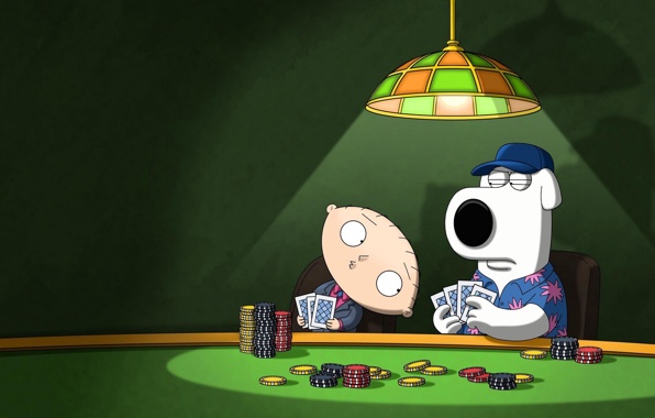 Wallpaper Family Guy Poker Look Brian Dog Stewie
